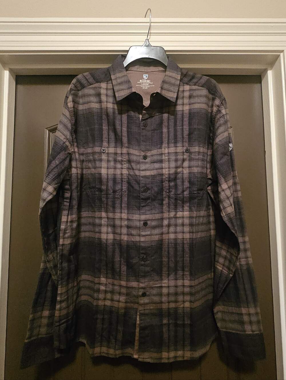 NWOT KUHL Fugitive™ Flannel Men's Shirt, Smokey Sage - Size Large